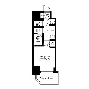 プレサンス扇町駅前の間取り図