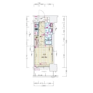 プレサンス扇町駅前の間取り図
