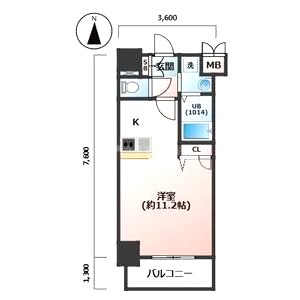 プレサンス扇町駅前の間取り図