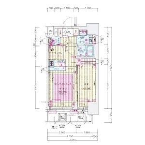 プレサンス扇町駅前の間取り図