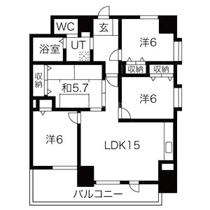 ラ・フォーレ久宝園の間取り図