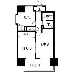 ラ・フォーレ久宝園の間取り図