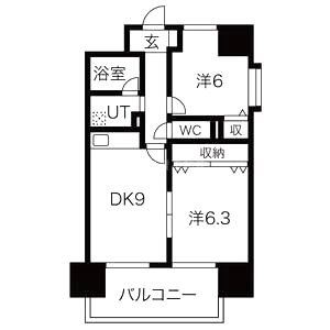 ラ・フォーレ久宝園の間取り図