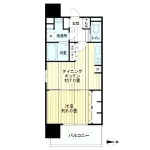 クリスタルグランツ谷町の間取り図