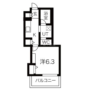 エスティメゾン西天満の間取り図