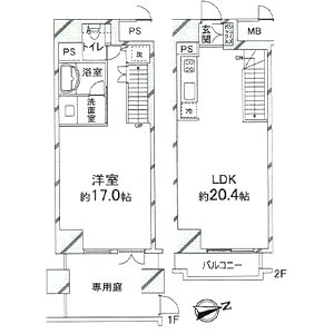 クリスタルブライト天満橋リバーサイドの間取り図