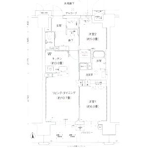 ローレルコート上本町5丁目の間取り図