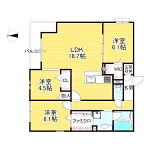 エステート南塚口の間取り図
