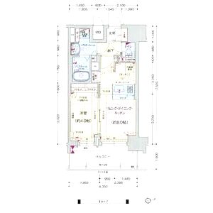 プレサンスジェネ新神戸ステーションフロントの間取り図