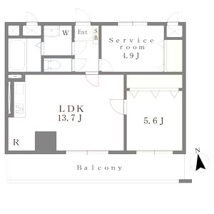 MISTRAL北条口IIの間取り図