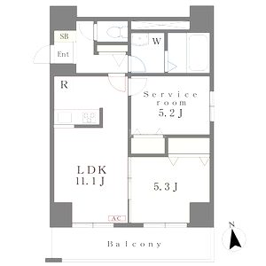 MISTRAL北条口IIの間取り図