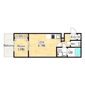 ジーメゾン山科ノースの間取り図