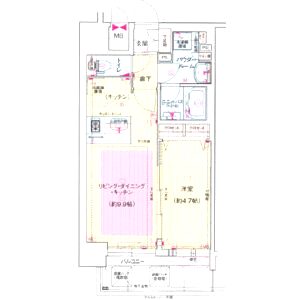 プレサンス大阪福島シエルの間取り図