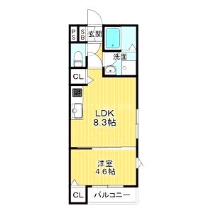 (仮称)La-Crea浜C棟の間取り図