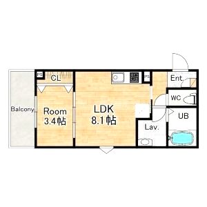 シエーナ川西中央3の間取り図