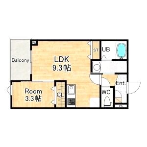 シエーナ川西中央3の間取り図