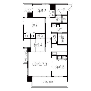 アルファステイツ城乾西八代の間取り図