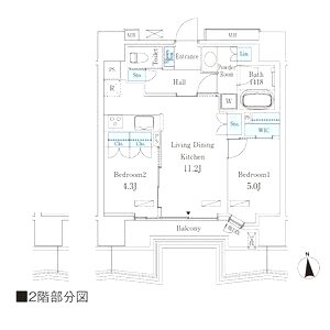 STANDZ四天王寺前夕陽丘の間取り図