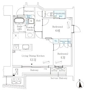 STANDZ四天王寺前夕陽丘の間取り図