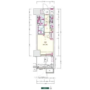 プレサンス天王寺デルニエの間取り図
