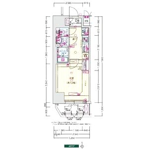 プレサンス天王寺デルニエの間取り図