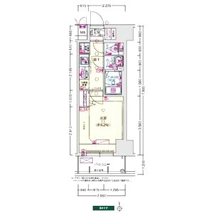 プレサンス天王寺デルニエの間取り図