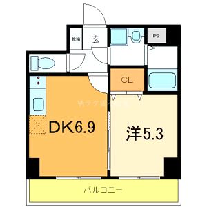 グランビア河原の間取り図