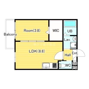 シエーナ若江岩田の間取り図