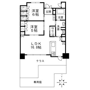 ローレルスクエア豊中アウレリアの間取り図