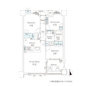 パークシュロス芦屋の間取り図