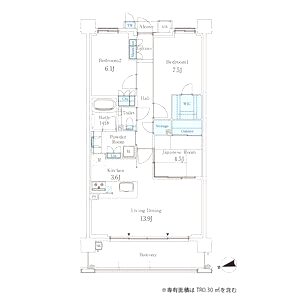 パークシュロス芦屋の間取り図
