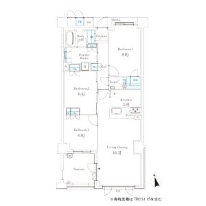 パークシュロス芦屋の間取り図