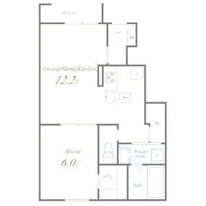 グラッドネス江坂の間取り図