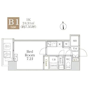 アドバンス大阪城ベレッツァの間取り図