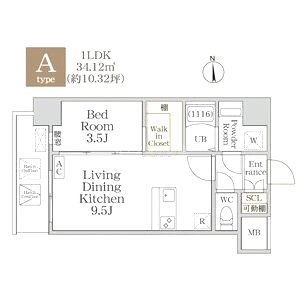 アドバンス大阪城ベレッツァの間取り図