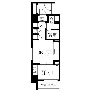 サニーハウス南堀江の間取り図