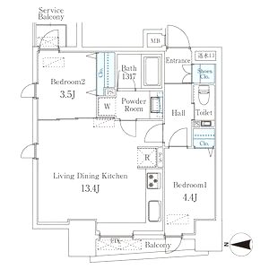 STANDZ京都二条の間取り図