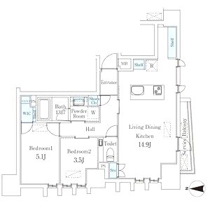 STANDZ京都二条の間取り図
