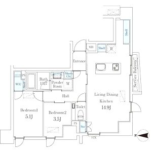 STANDZ京都二条の間取り図