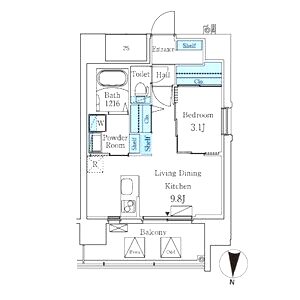 エル・セレーノ新大阪北の間取り図