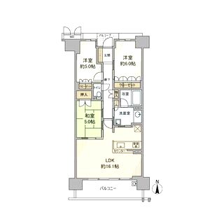 京都桂川つむぎの街マークスクエアの間取り図
