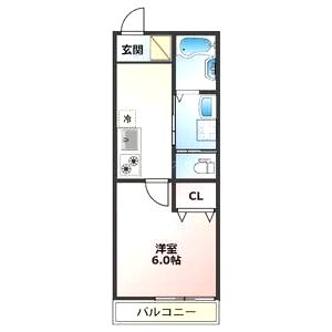 アヴニール北白川の間取り図
