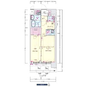 プレサンスTHE KYOTO 東福寺 EASTの間取り図