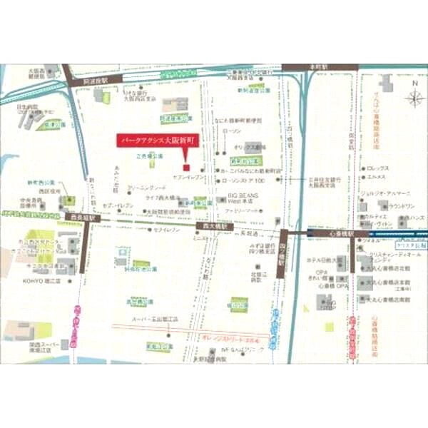 パークアクシス大阪新町の外観2枚目
