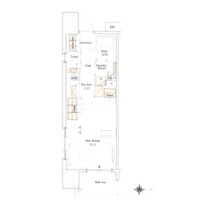 パークアクシス大阪新町の間取り図