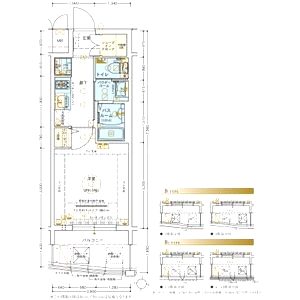 エステムコート梅田・茶屋町IIIネクスタの間取り図