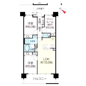 パデシオン長岡京 西山天王山駅前の間取り図