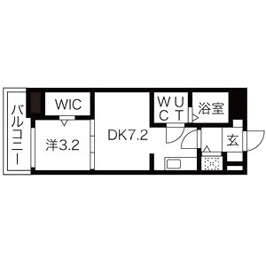 セレニテ谷町calme(カルム)の間取り図