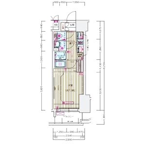 ララプレイス大阪福島プレッソの間取り図