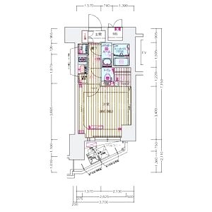 ララプレイス大阪福島プレッソの間取り図